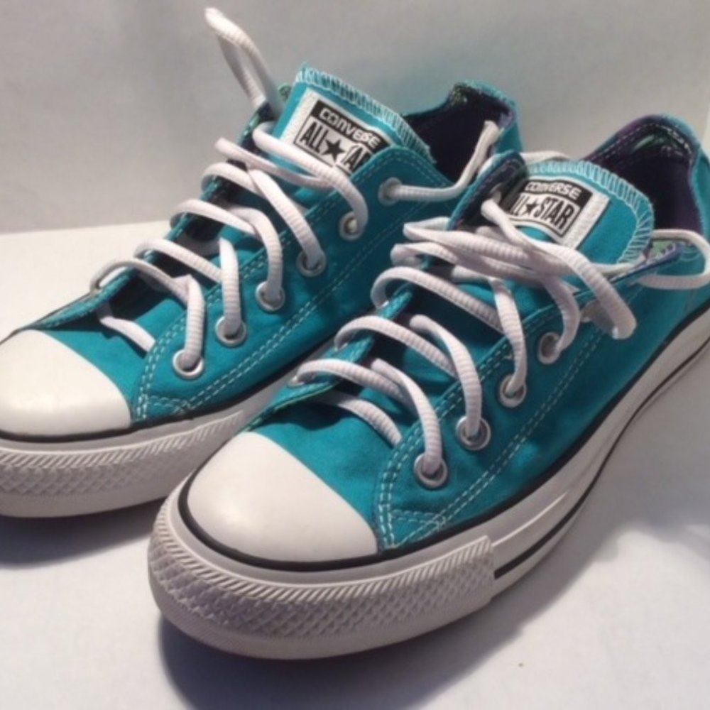 Converse Teal low rise. Women's size 9/Men's size 7